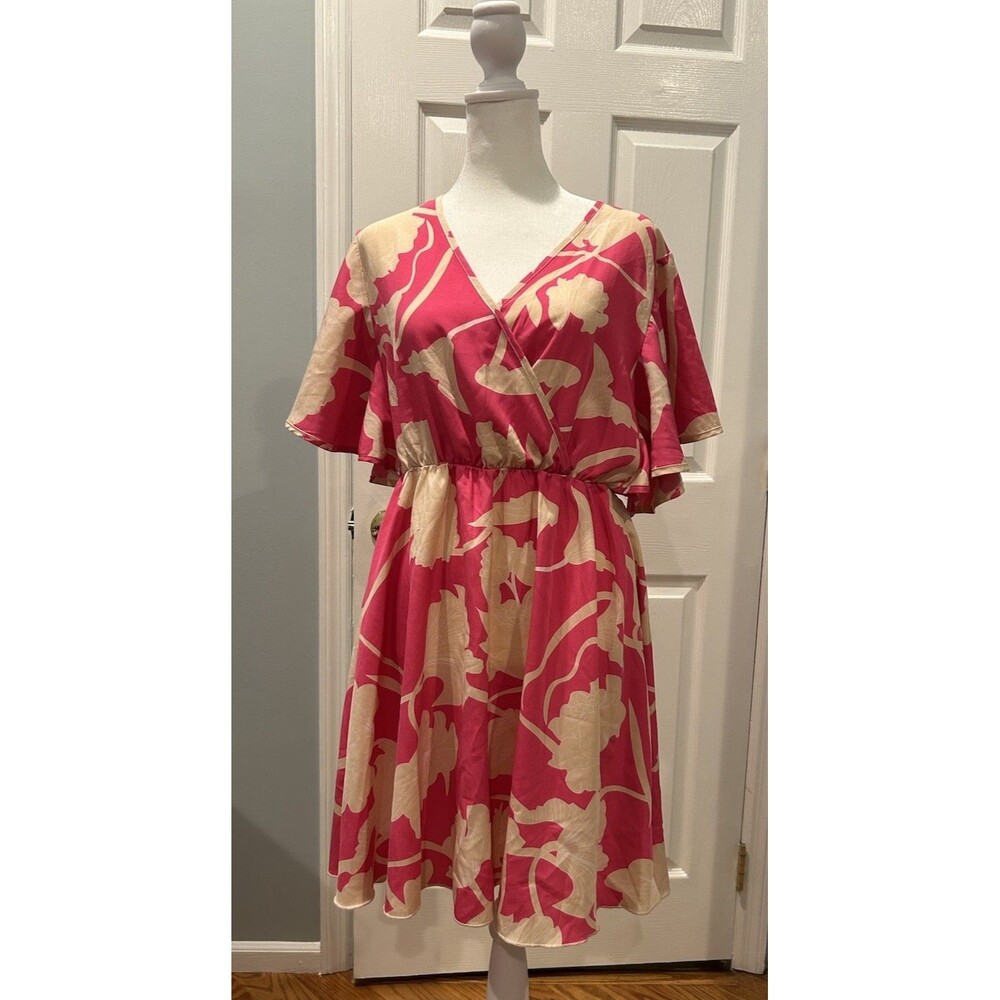 Emery Rose Pink Print Short Dress Size M